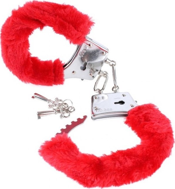 Parti Bulutu Peluş Kelepçe Kırmızı