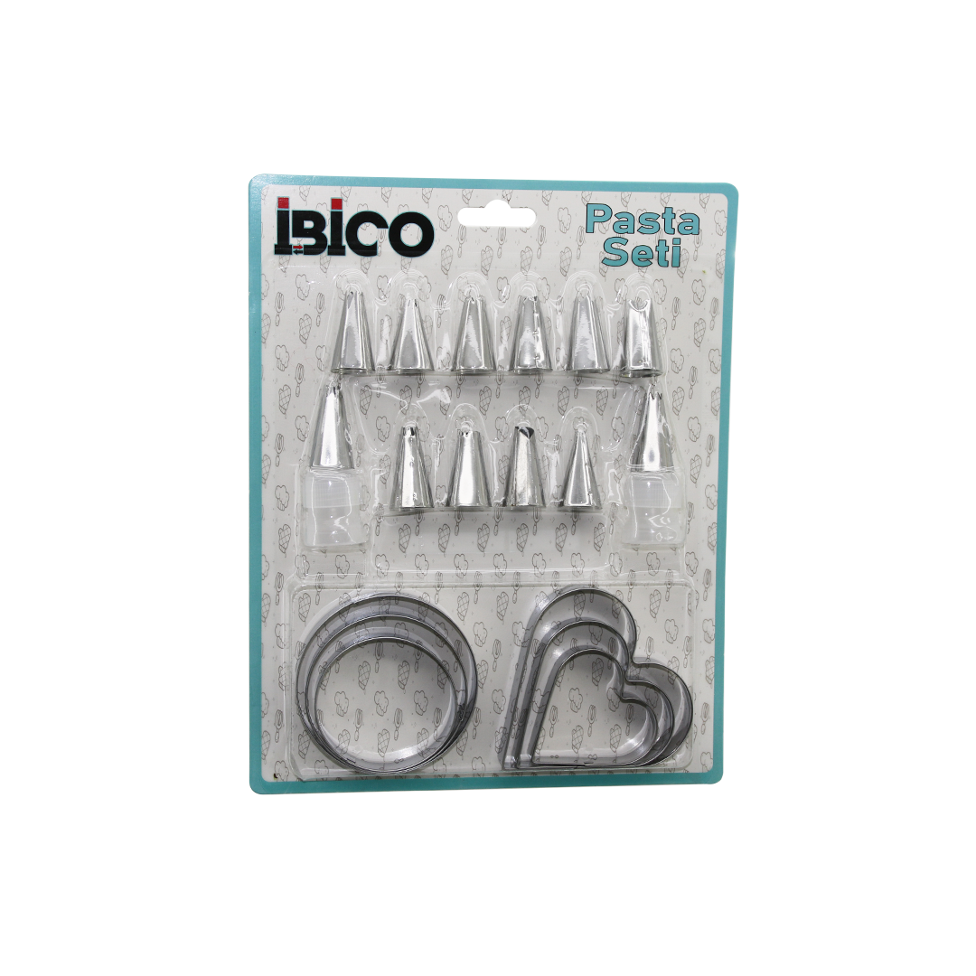 Pasta Süsleme Uç Seti 20 Parça (Metal Uçlar ve Kurabiye Kalıpları)