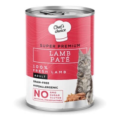 Pate Lamb Kuzu Etli Tahılsız Yetişkin Kedi Konservesi 400 Gr
