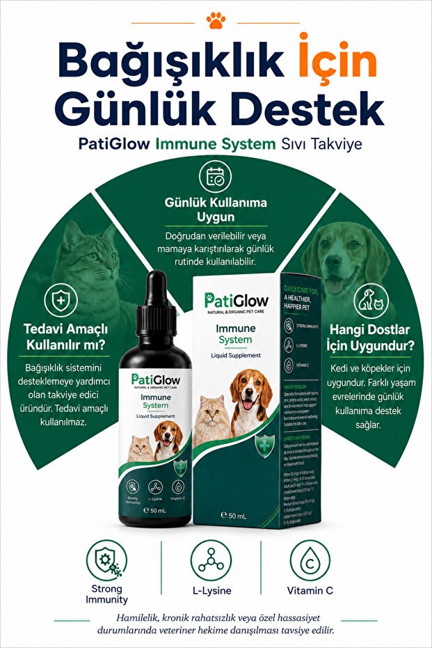 PatiGlow Kedi ve Köpek Bağışıklık Destek Damlası 50 ml