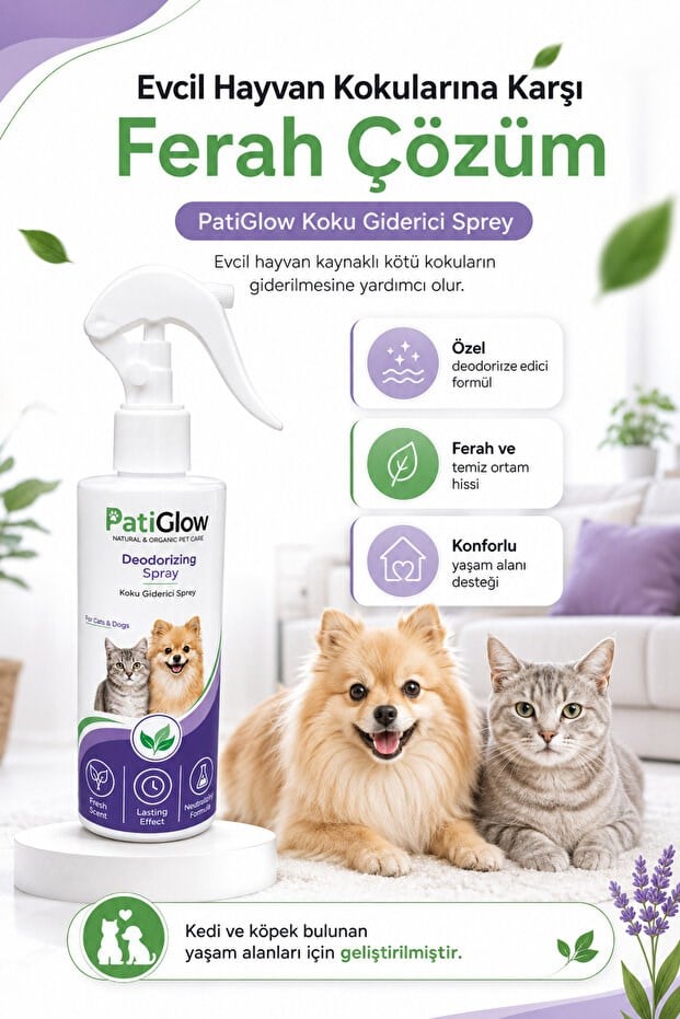 PatiGlow Kedi ve Köpek Koku Giderici Sprey