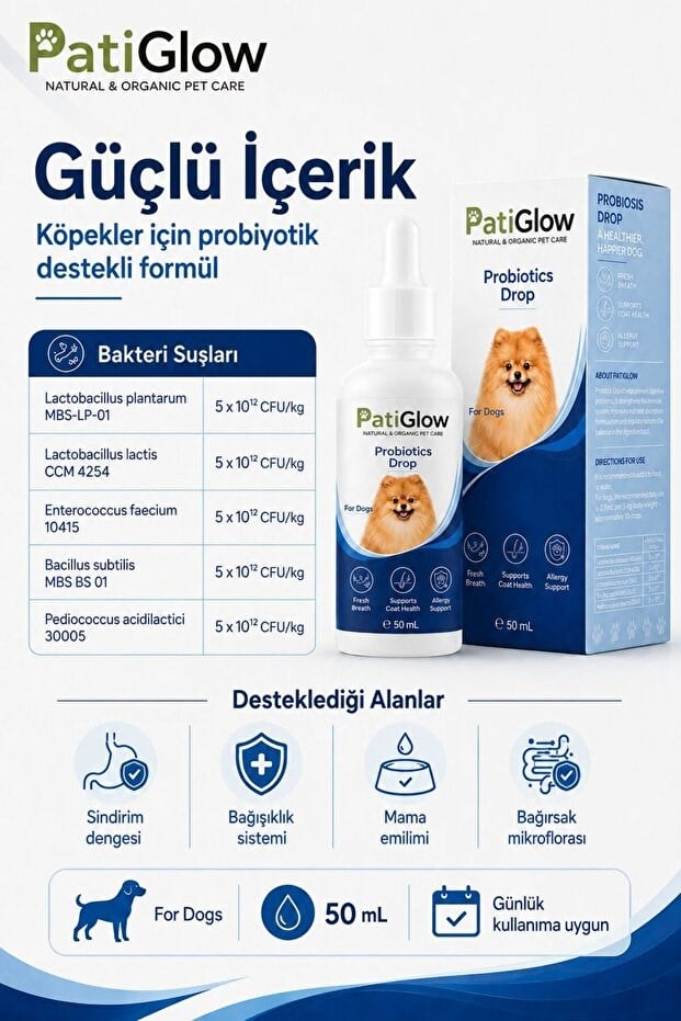 PatiGlow Köpek Probiyotik Damla 50 ml