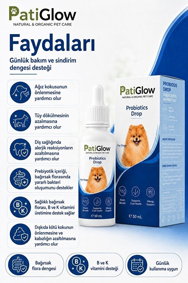 PatiGlow Köpek Probiyotik Damla 50 ml