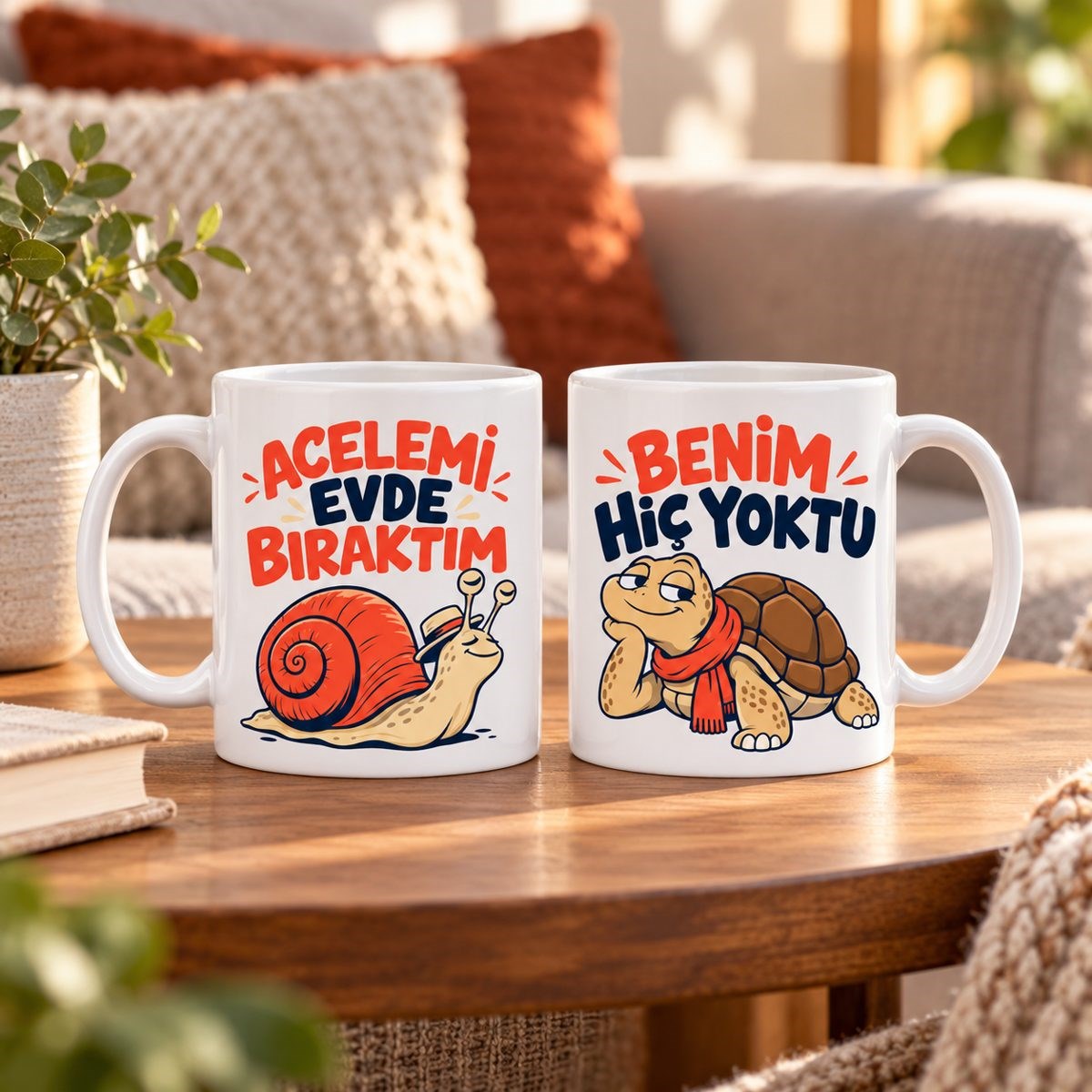 Pazar Ritmi 2'li Porselen Kupa Seti - MODEL 852