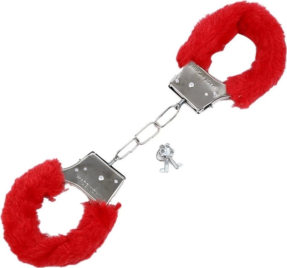 Peluşlu Metal Fantezi Kelepçe Kırmızı