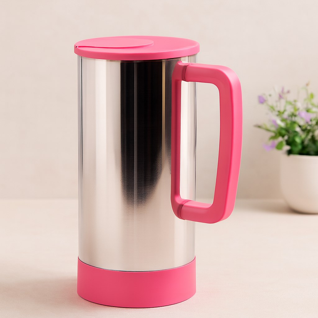 Pembe Paslanmaz Çelik Sürahi (Sıcak & Soğuk)