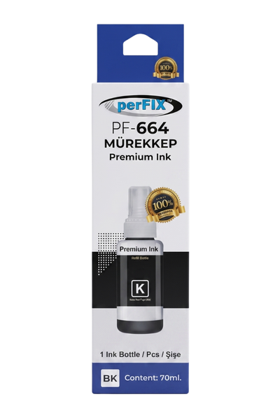 perFIX PF T6731  Siyah Şişeli Mürekkep (70 ml )