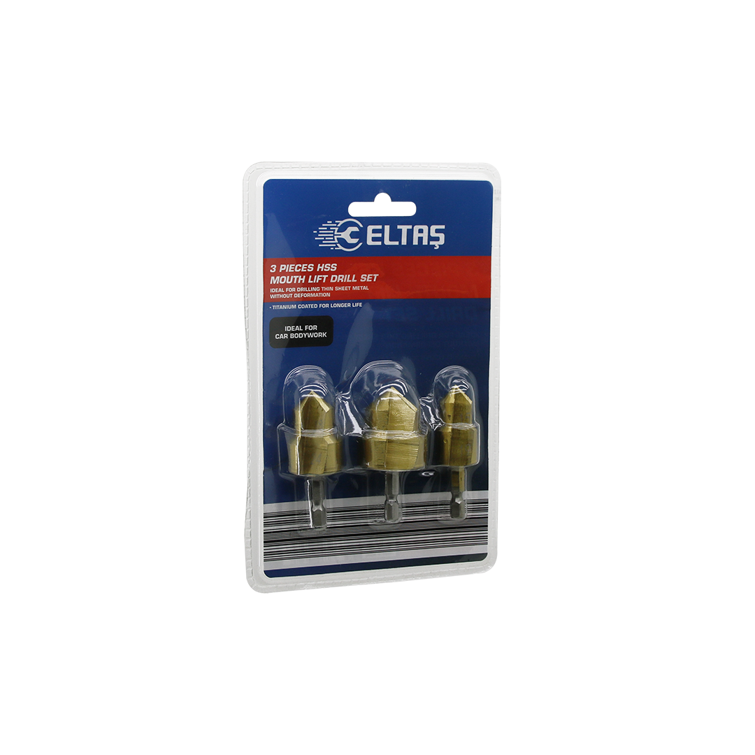 Plastik Boru ve Sac Metal Delme Bits Uç Seti 3lü (15-19-24 mm)
