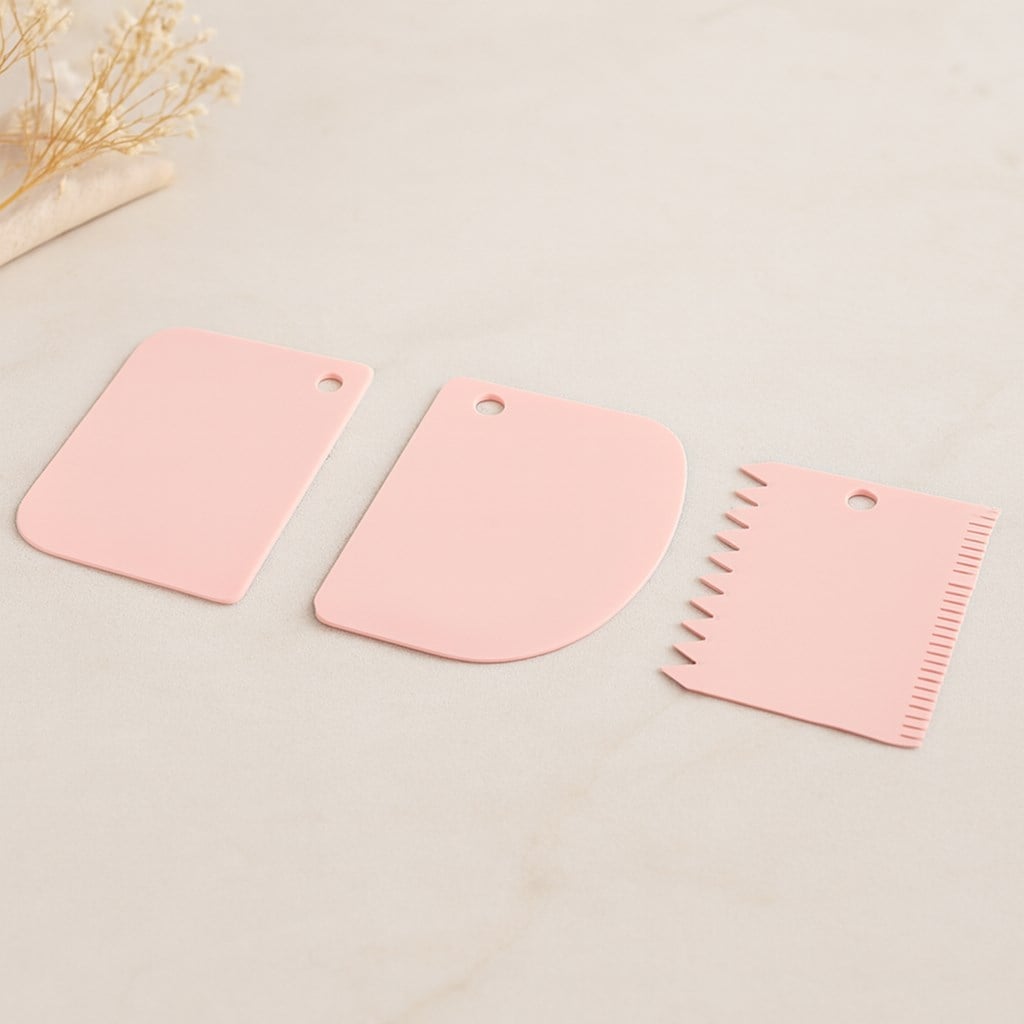 Plastik Hamur Kesici ve Kazıyıcı 3lü Set