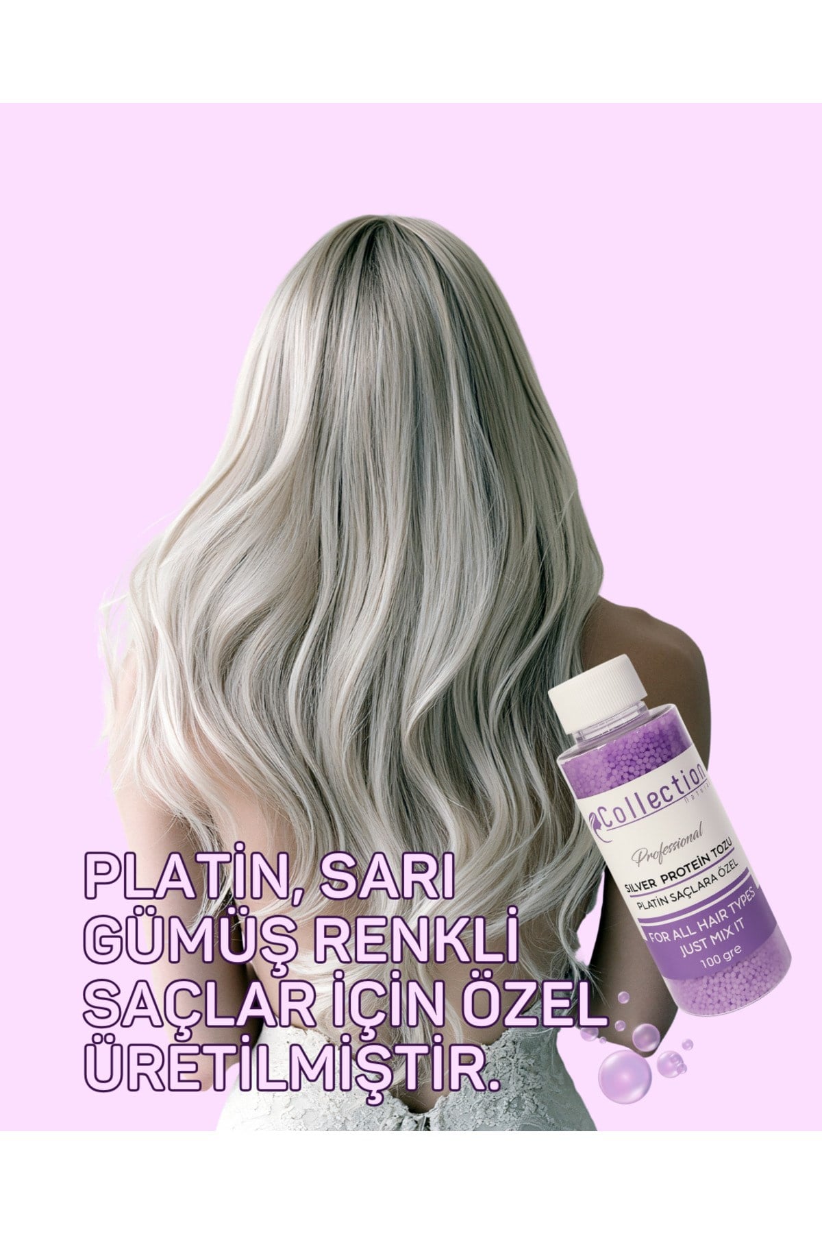 Platin Saçlara Özel Protein Tozu 100GR