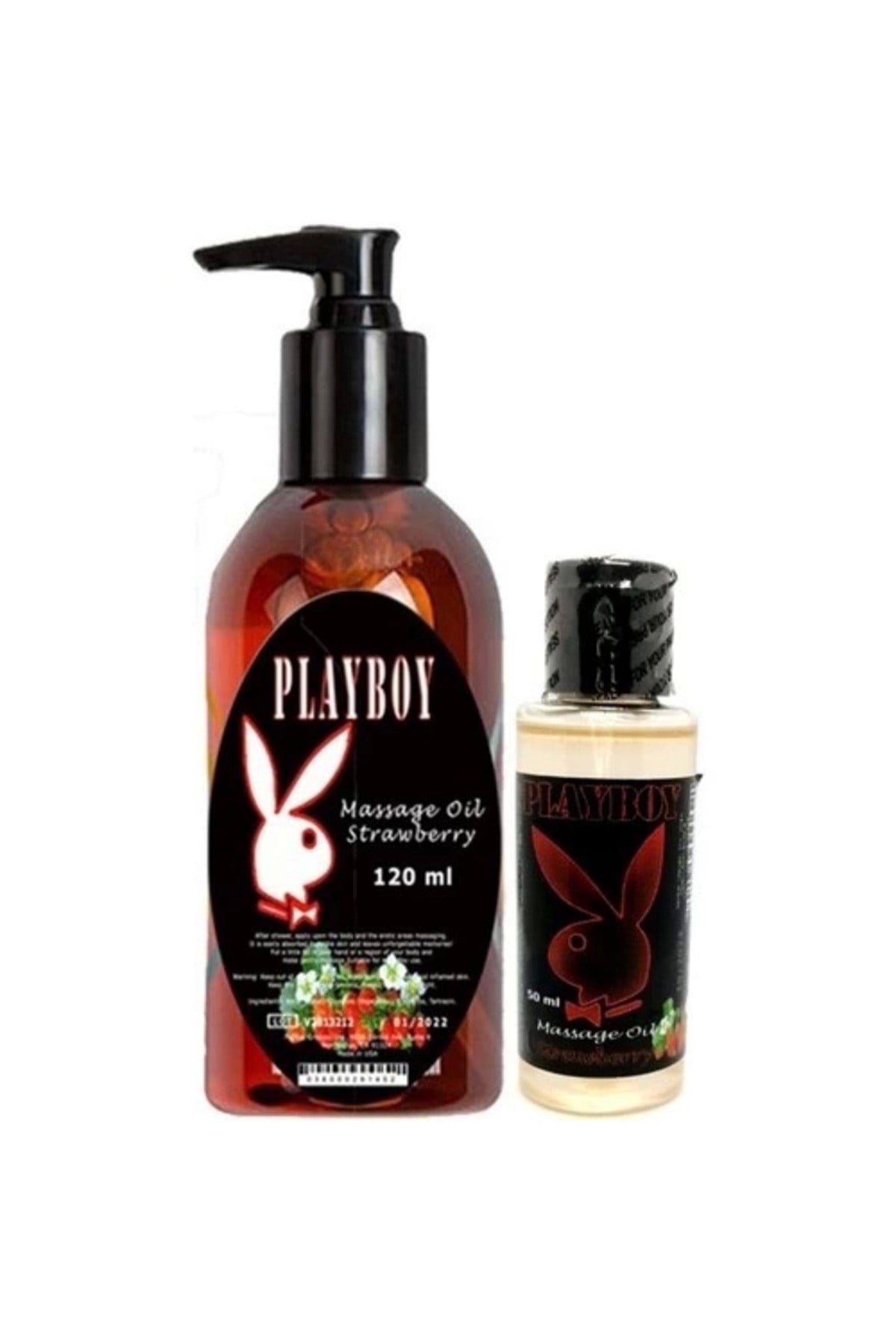 Playboy Aromaterapi Çilek Massage Oil 120 ml Çilek Aromalı Massage Vücut Masaj Yağı 50 ml