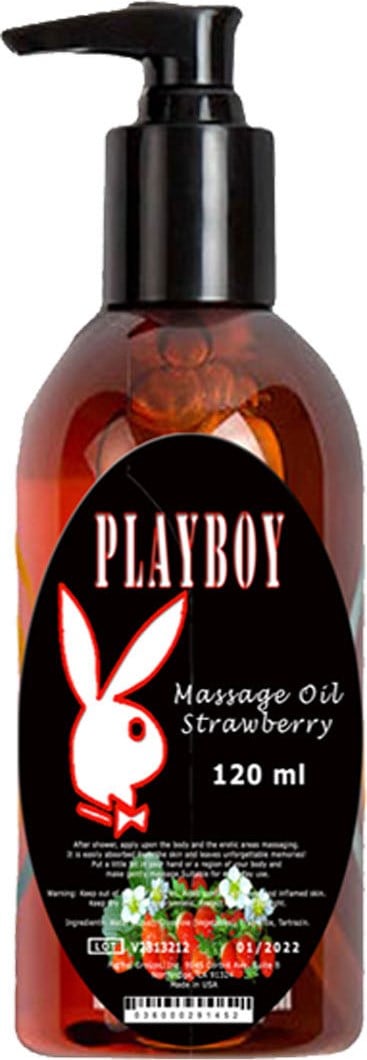 Playboy Çilekli 120 ml Aromaterapi Masaj Yağı Çilekli Playboy Strawberry Massage Oil 120ML