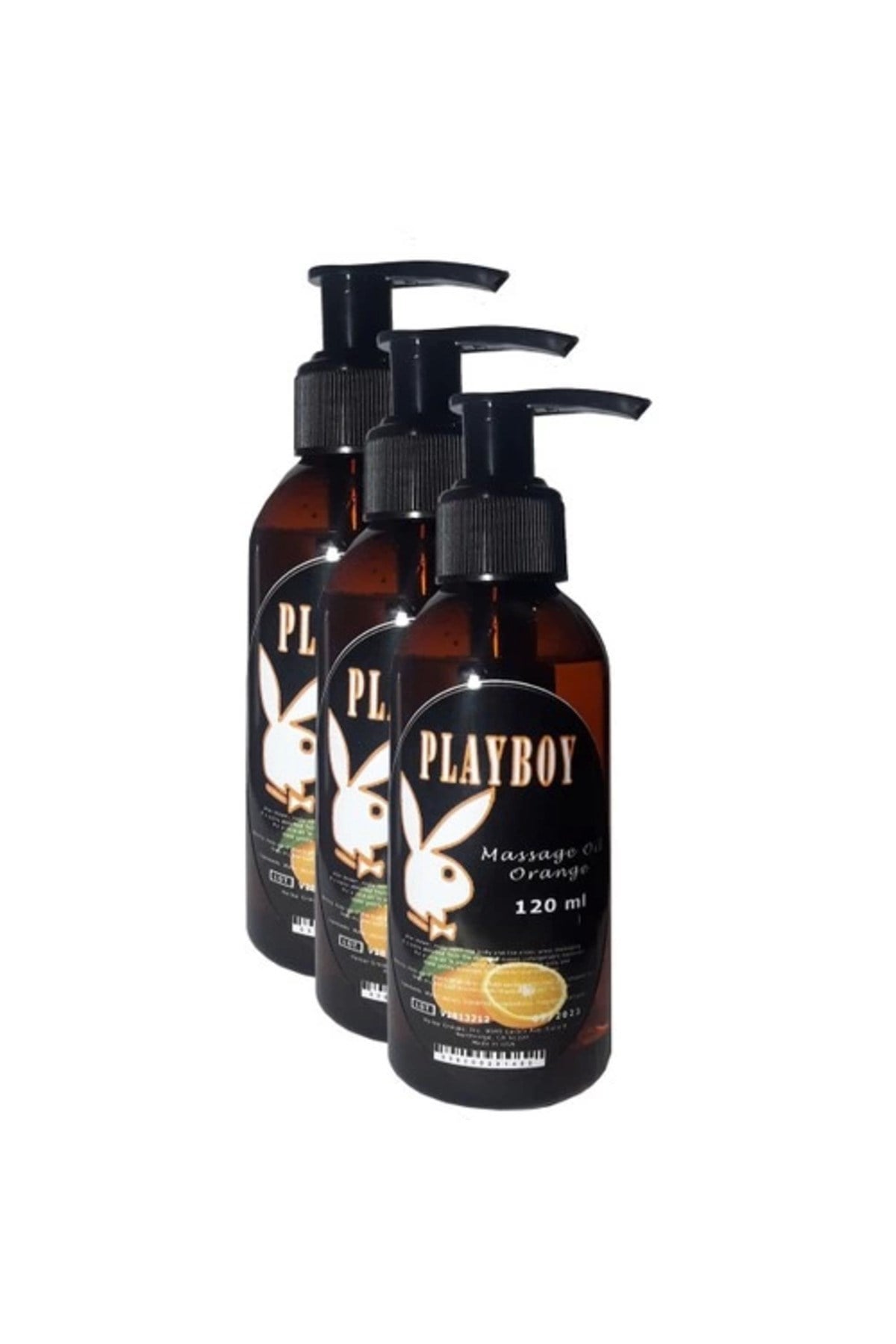 Playboy Orange Flavored Massage Oil Portakal Aromalı Vücut Masaj Yağı 120 ml 3 Adet