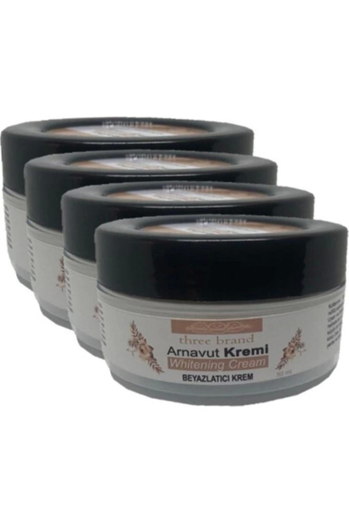 Playboy Three Brand Whitening Cream 4 Adet Arnavut Kremi 50 ml Aklık Kremi ile 120ML Masaj Yağı