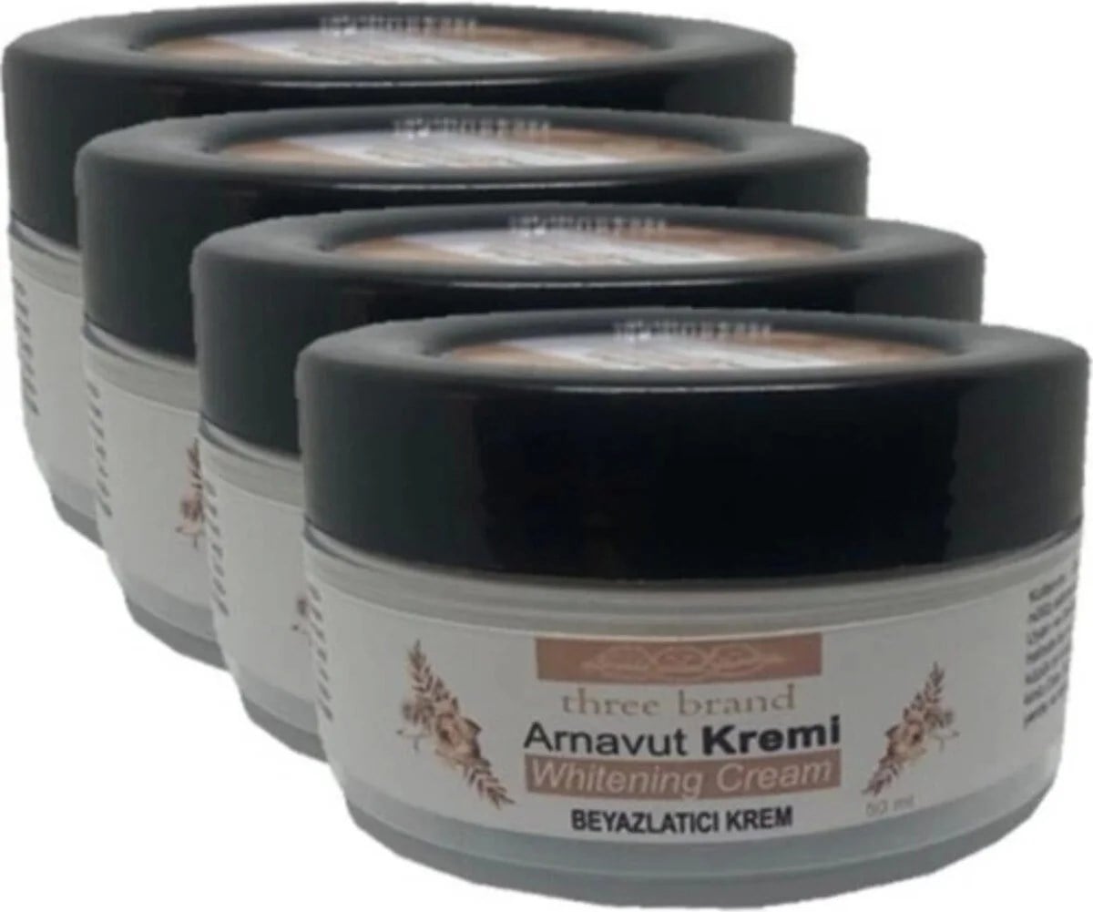 Playboy Three Brand Whitening Cream 4 Adet Arnavut Kremi 50 ml  Kremi ile 120ML Masaj Yağı