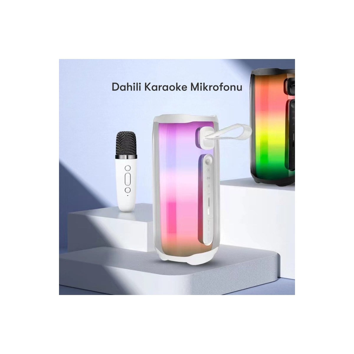 Pluse 5 Mikrofonlu RGB Kablosuz Hoparlör - Siyah