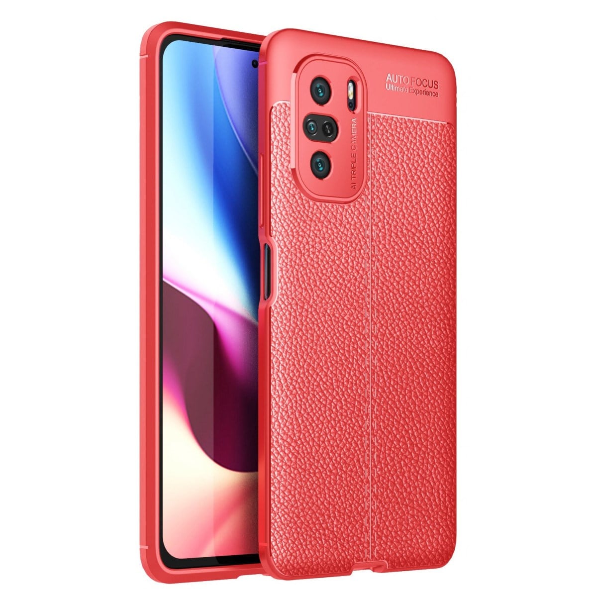 Poco F3 Kılıf Auto Focus Kapak - Kırmızı