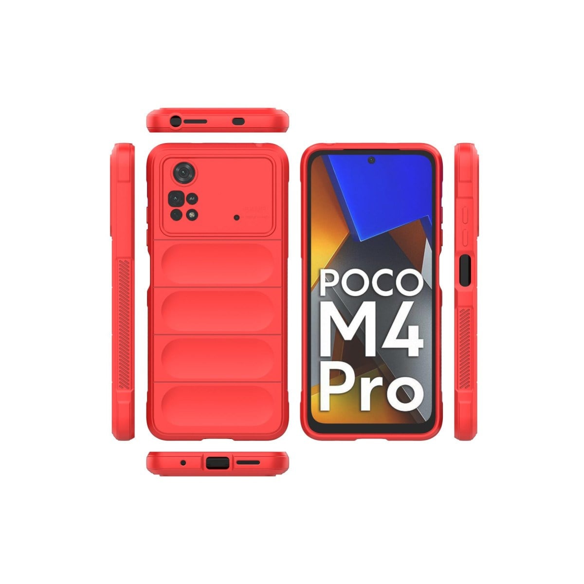 Poco M4 Pro 4G Kılıf Optimum Silikon - Kırmızı