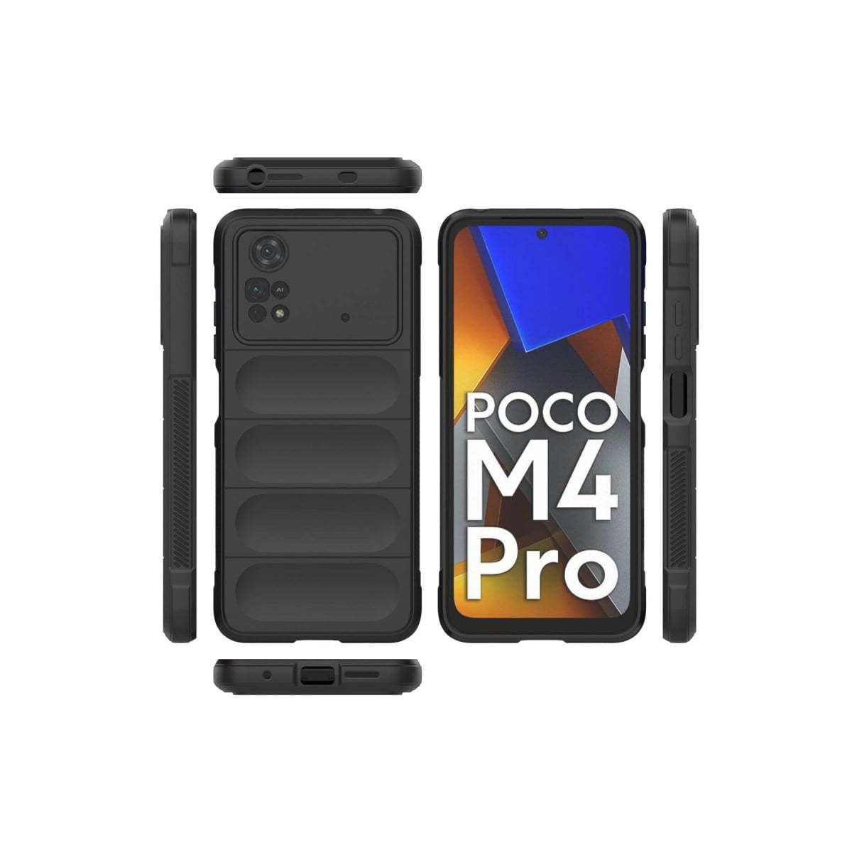 Poco M4 Pro 4G Kılıf Optimum Silikon - Siyah