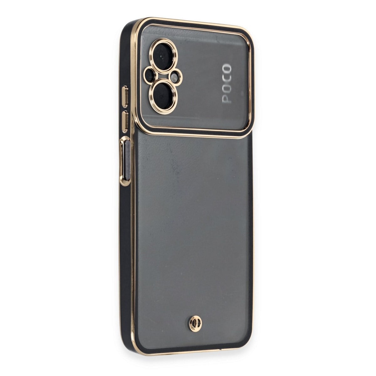 Poco M5 Kılıf Liva Lens Silikon - Siyah