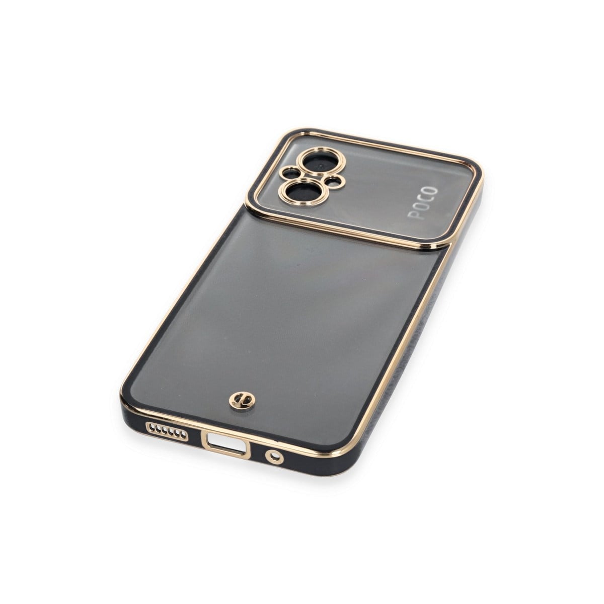 Poco M5 Kılıf Liva Lens Silikon - Siyah