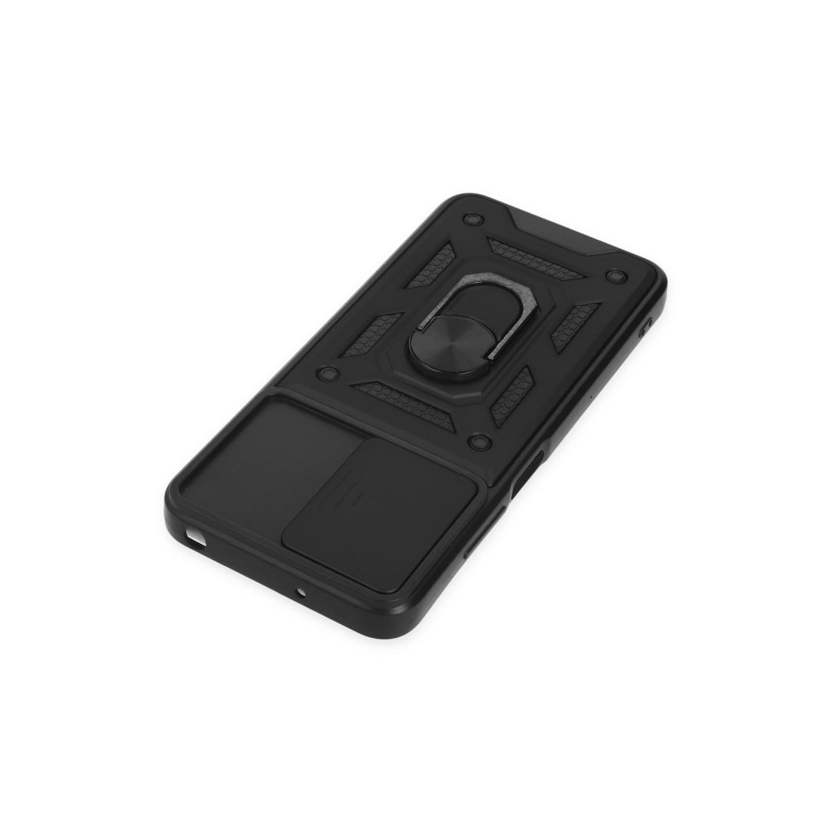 Poco M5 Kılıf Pars Lens Yüzüklü Silikon - Siyah