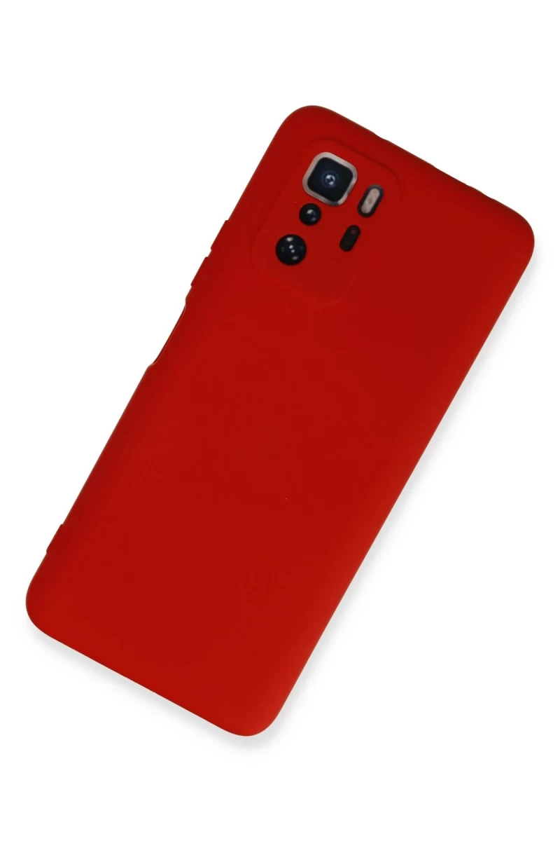 Poco X3 GT Kılıf Nano içi Kadife Silikon - Kırmızı