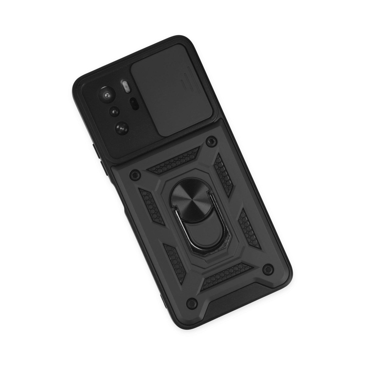 Poco X3 GT Kılıf Pars Lens Yüzüklü Silikon - Siyah