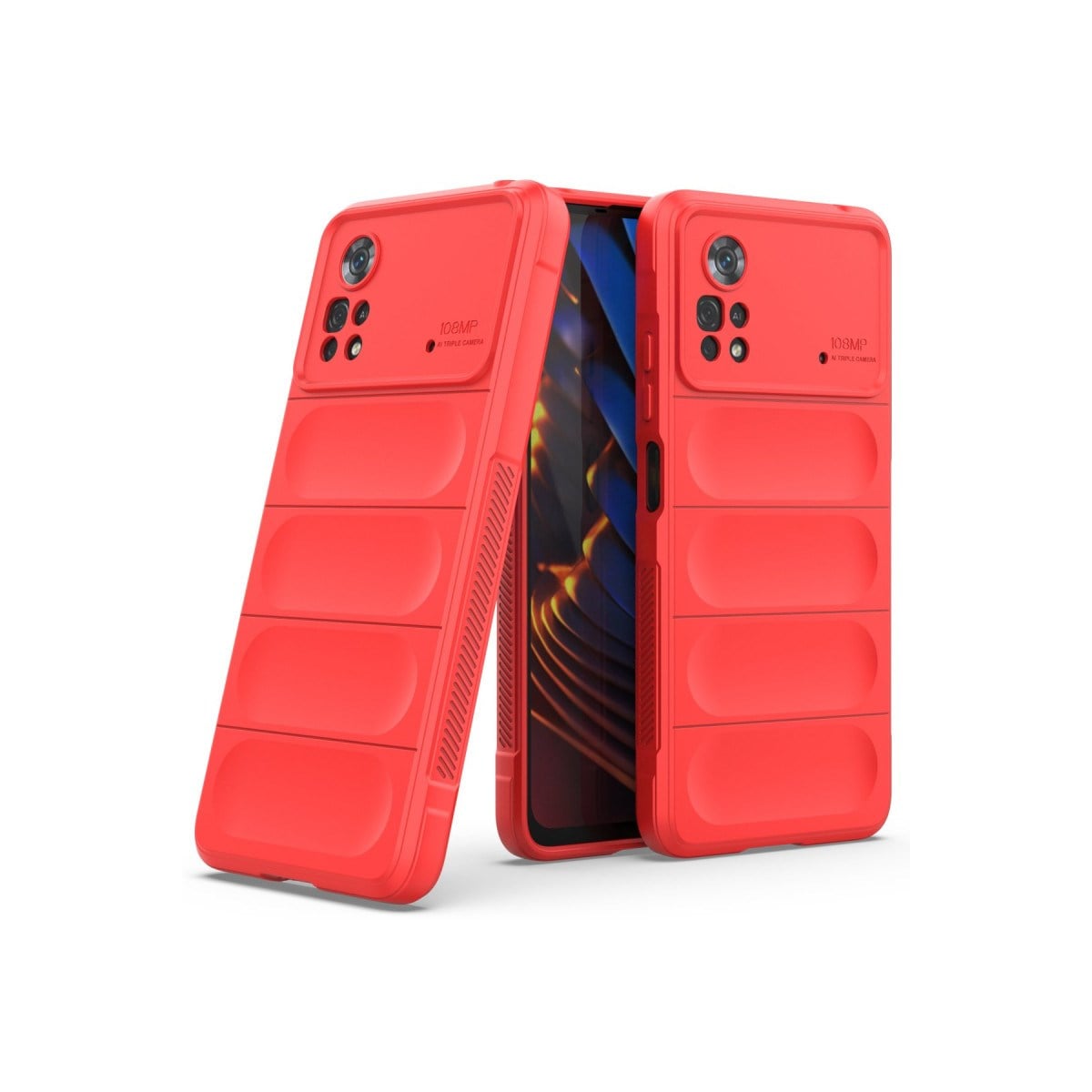Poco X4 Pro 5G Kılıf Optimum Silikon - Kırmızı