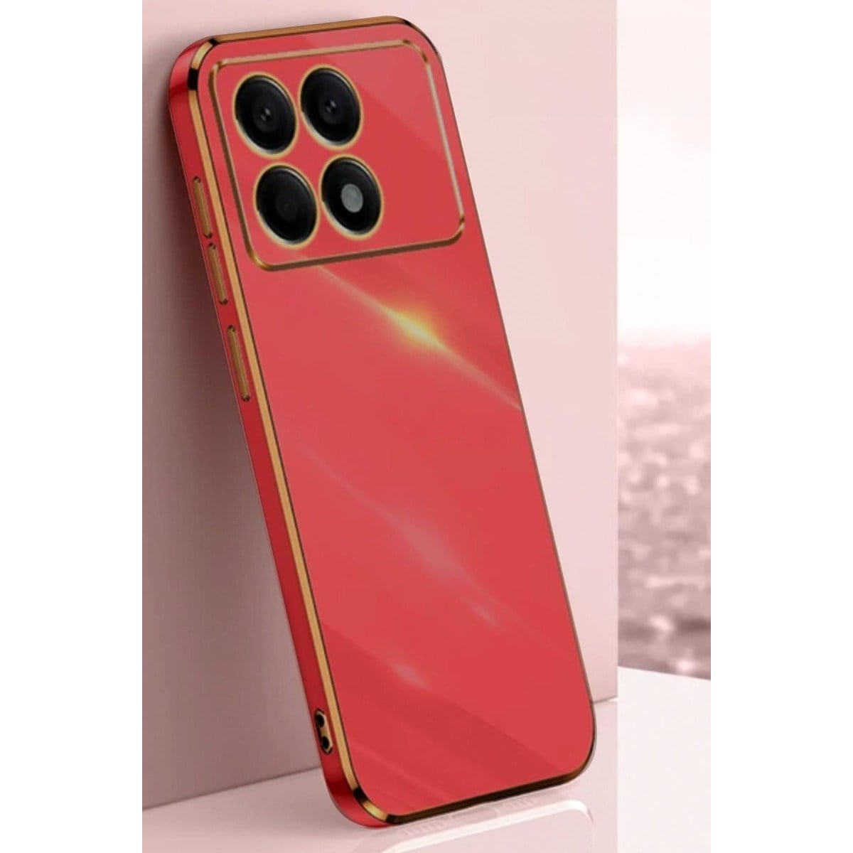 Poco X6 Pro Kılıf Volet Silikon - Kırmızı