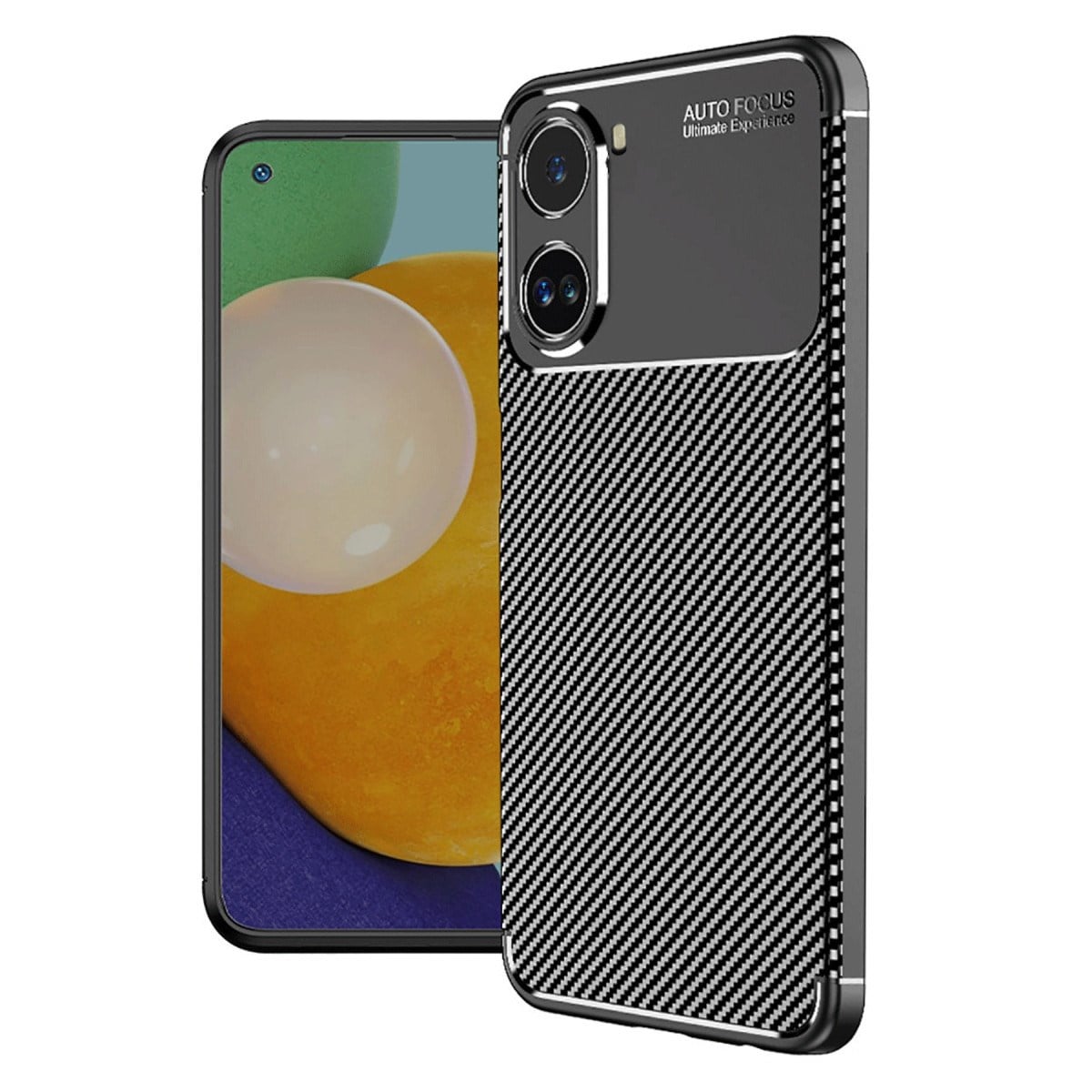 Poco X7 Pro Kılıf Auto Focus Karbon Kapak - Siyah