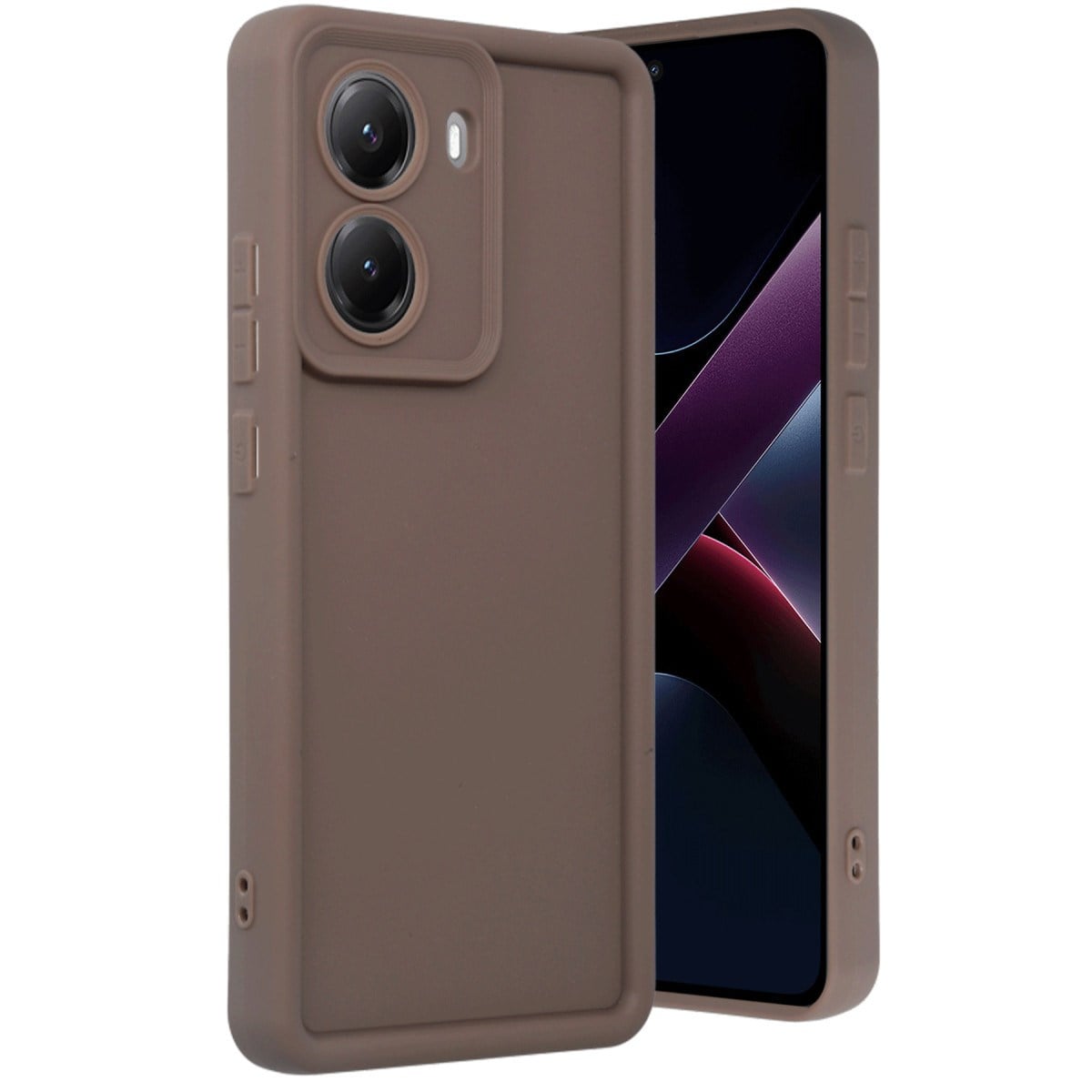 Poco X7 Pro Viera Silikon - Kahverengi