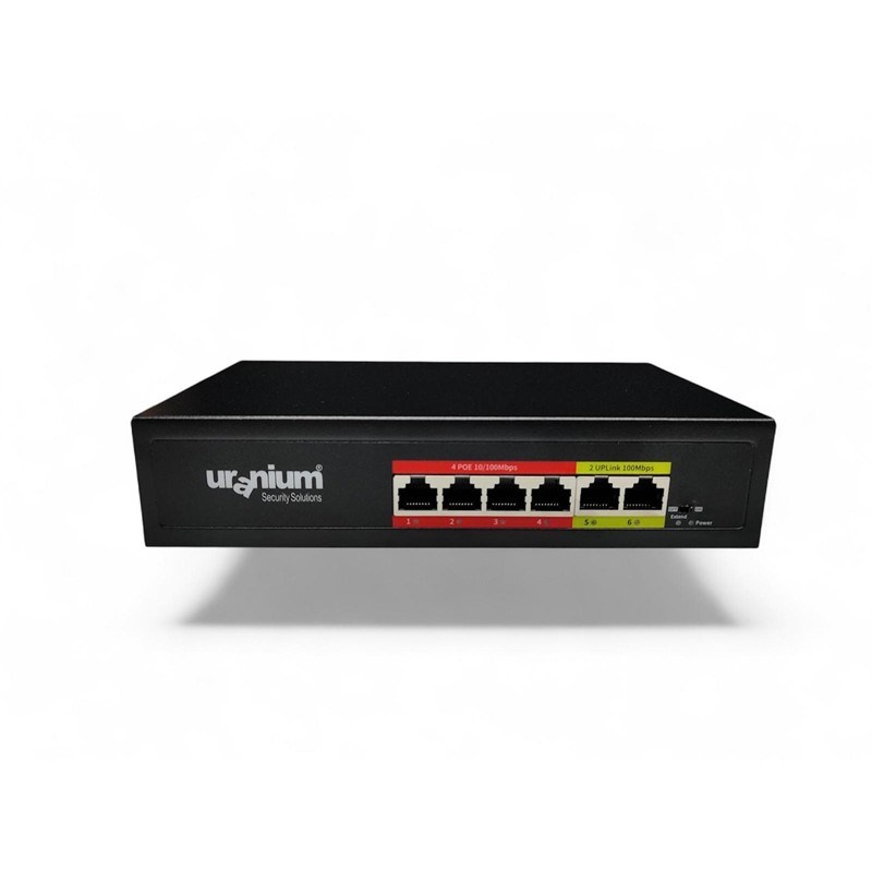 POE-4002-48W 4 PORT 10/100 + 2 PORT 10/100 RJ45 UPLINK WATCH-DOG POE SWITCH(REALTEK CHIPSET)