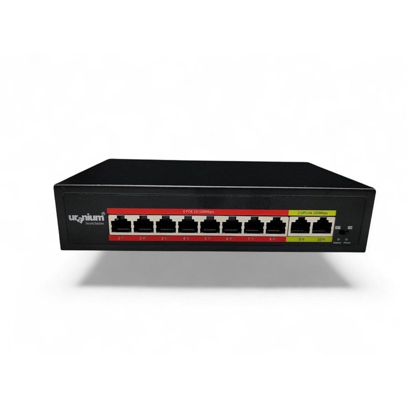 POE-8002-96W 8 PORT 10/100 + 2 PORT 10/100 RJ45 UPLINK WATCH-DOG POE SWITCH (REALTEK CHIPSET)