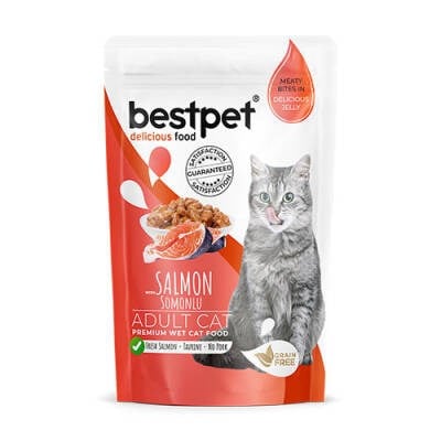 Pouch Somonlu Jelly Tahılsız Yetişkin Kedi Konservesi 85 Gr