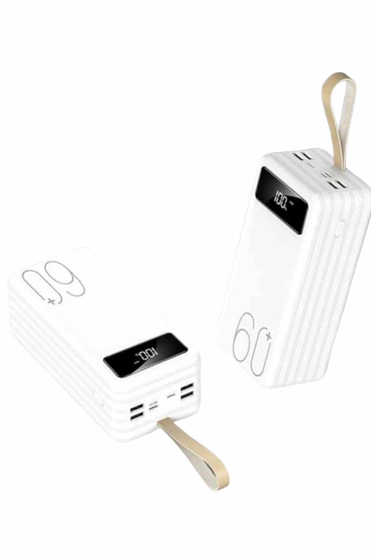 Powerbank 60.000 Mah Taşınabilir Şarj Hızlı El Fenerli Dijital Göstergeli Yeni Nesil
