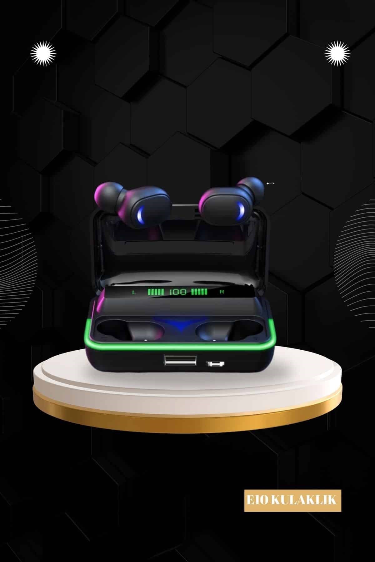 Powerbank Bluetooth Kulaklık Ve Akıllı Saat 7 Kordonlu Metal Kordon Plastik Kordon