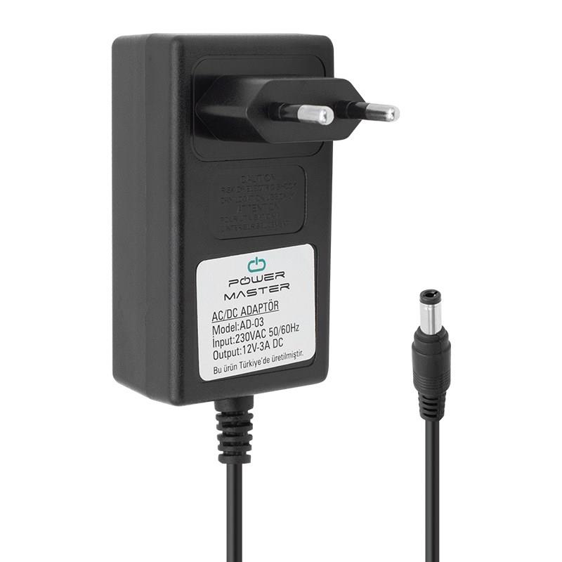 Powermaster 12V 3A Adaptör