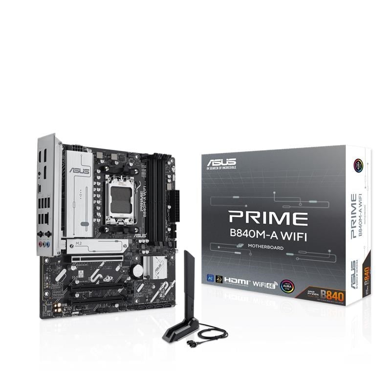 PRIME B840M-A WIFI DDR5 7600MT/S 1XHDMI 2XDP 3XM.2 MATX AM5 ( AM5 9000/8000/7000 SERİLERİ İLE UYUMLU)