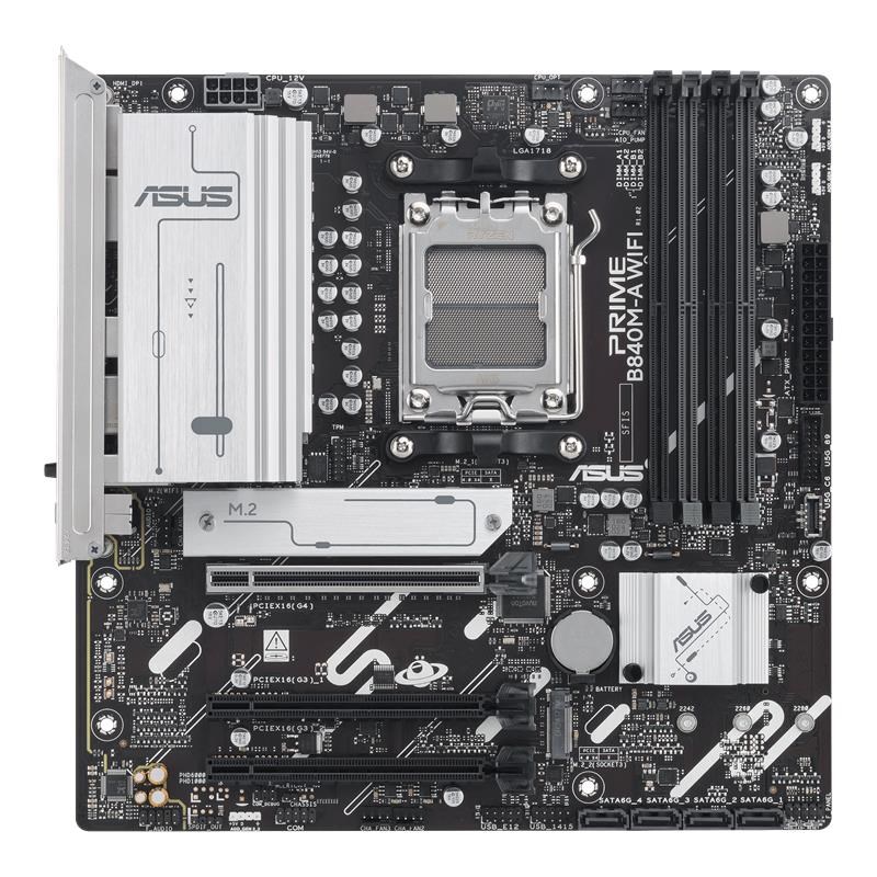 PRIME B840M-A WIFI DDR5 7600MT/S 1XHDMI 2XDP 3XM.2 MATX AM5 ( AM5 9000/8000/7000 SERİLERİ İLE UYUMLU)