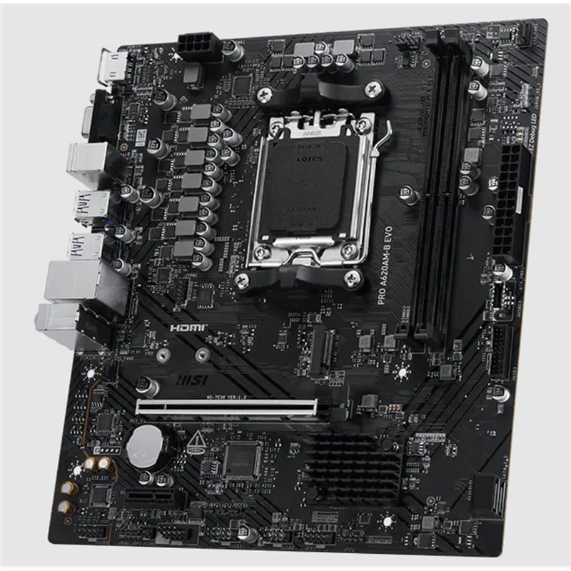 PRO A620AM-B EVO DDR5 6800MT/S 1XHDMI 1XVGA 1XM.2 USB MATX AM5 ( AM5 9000/8000/7000 SERİ İLE UYUMLU)