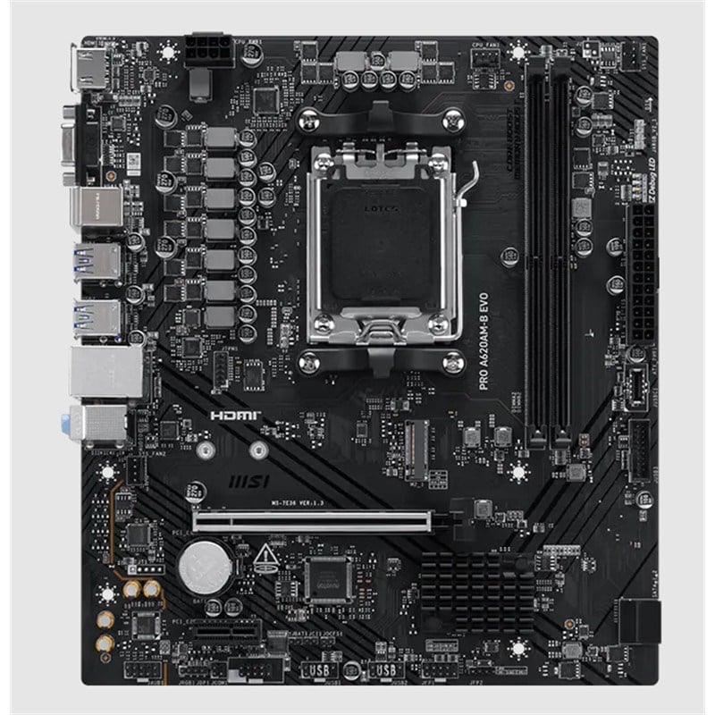 PRO A620AM-B EVO DDR5 6800MT/S 1XHDMI 1XVGA 1XM.2 USB MATX AM5 ( AM5 9000/8000/7000 SERİ İLE UYUMLU)