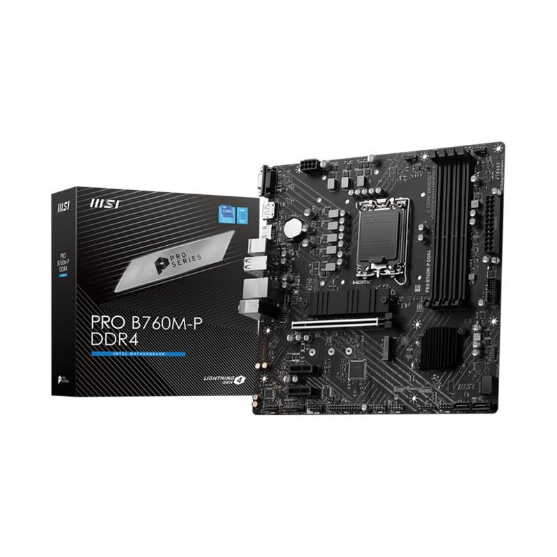 PRO B760M-P DDR4 4600MHZ 1XHDMI 1XDP 2XM.2 USB 3.2 ATX 1700P (12./ 13. VE 14. NESİL İŞLEMCİ UYUMLU)