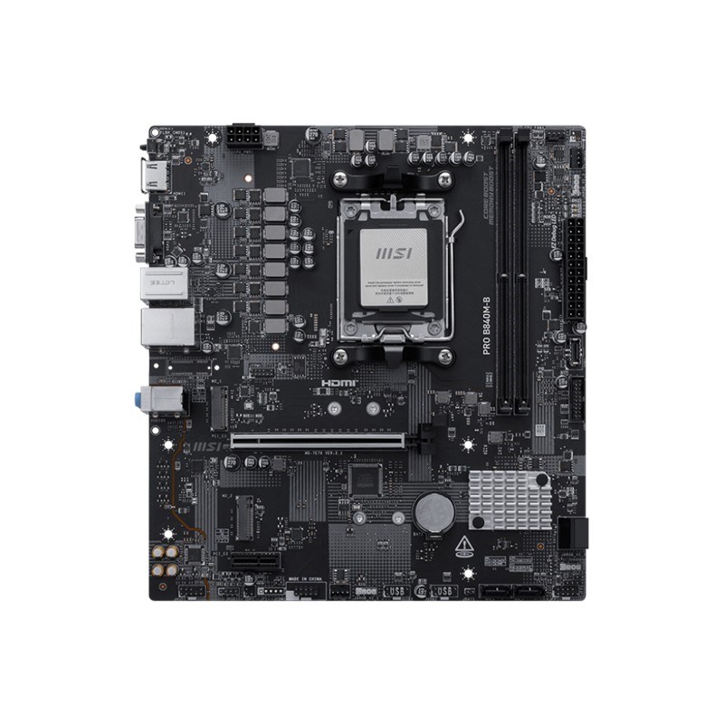 PRO B840M-B DDR5 8000MT/S 1XHDMI 2XM.2 USB-C MATX AM5 ( AM5 9000/8000/7000 SERİLERİ İLE UYUMLU)
