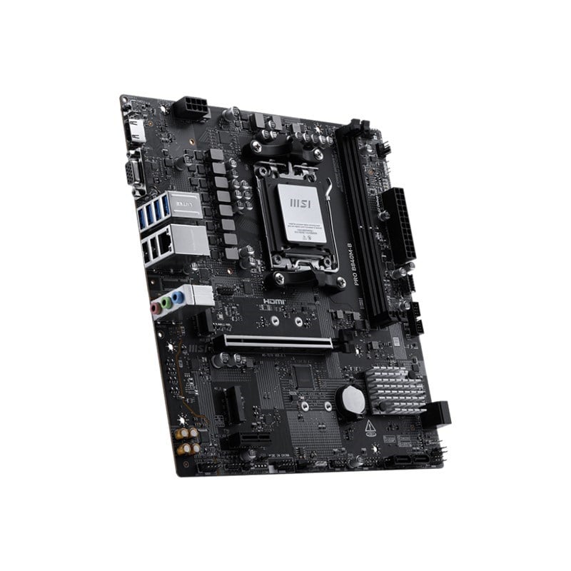 PRO B840M-B DDR5 8000MT/S 1XHDMI 2XM.2 USB-C MATX AM5 ( AM5 9000/8000/7000 SERİLERİ İLE UYUMLU)