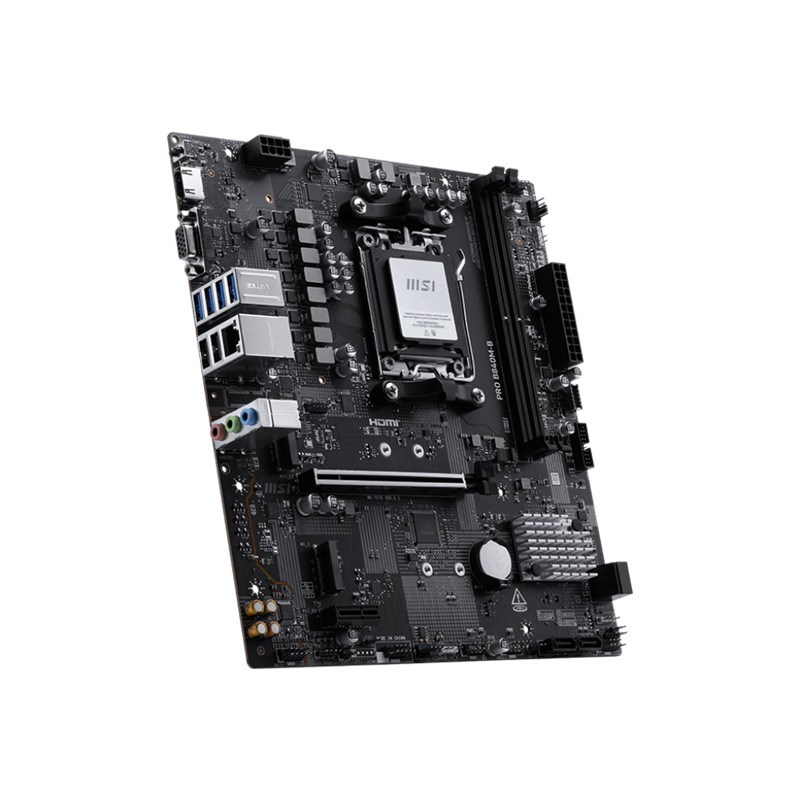 PRO B840M-B DDR5 8000MT/S 1XHDMI 2XM.2 USB-C MATX AM5 ( AM5 9000/8000/7000 SERİLERİ İLE UYUMLU)