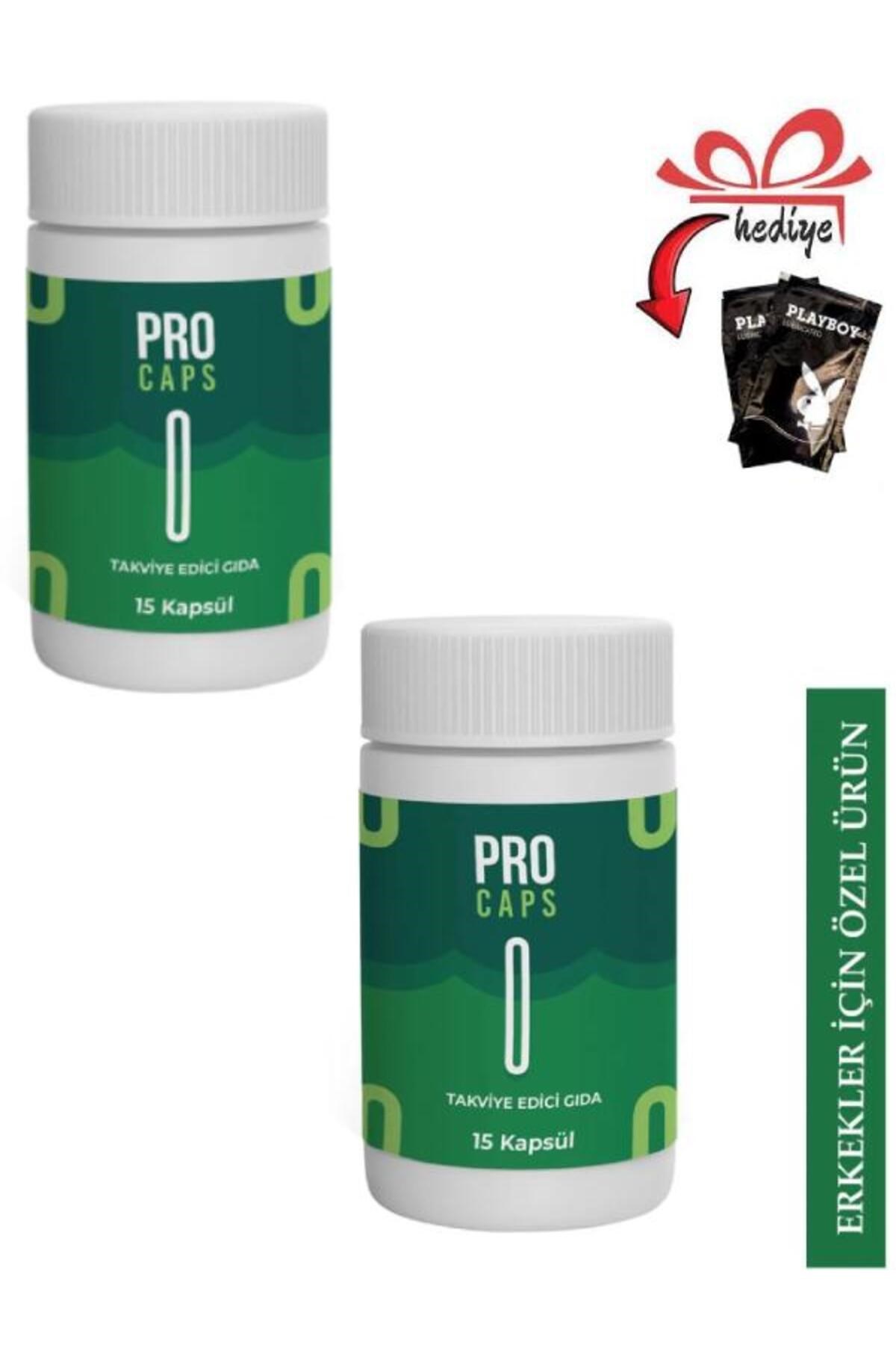 PRO CAPS Erkeklere Özel Destekleyici 15'li X 2 ad. + Kayganlaştırıcı Jelle