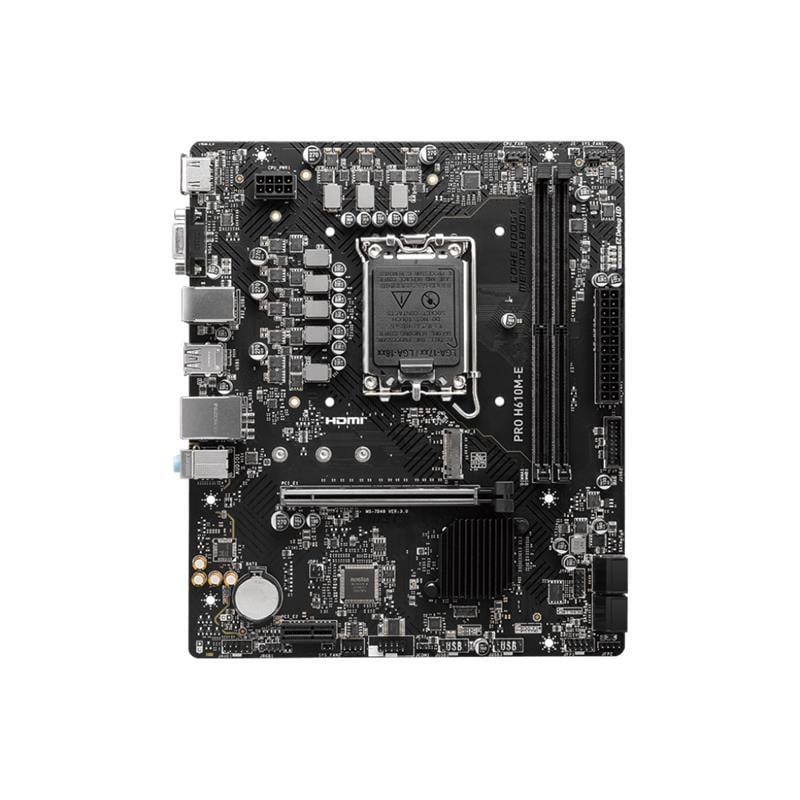 PRO H610M-E DDR5 5600MHZ 1XVGA 1XHDMI 1XM.2 USB 3.2 MATX 1700P (12./ 13. VE 14. NESİL İŞLEMCİ UYUMLU)