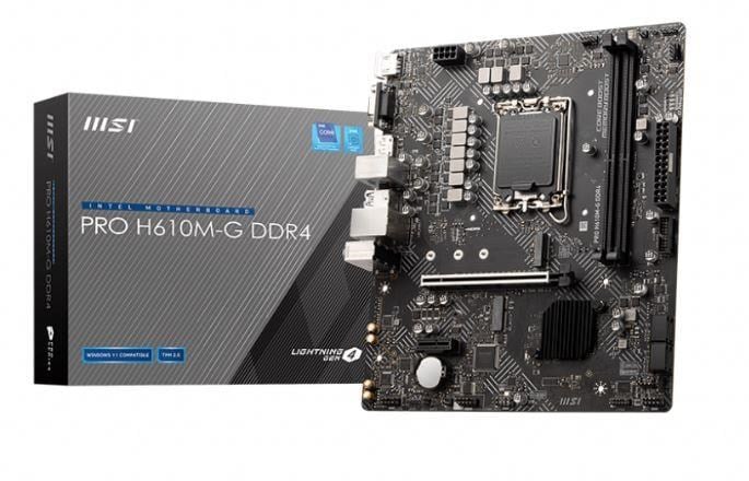 PRO H610M-G DDR4 3200MHZ 1XVGA 1XHDMI 1XDP 1XM.2 USB 3.2 MATX 1700P (12./ 13. VE 14. NESİL İŞLEMCİ UYUMLU)