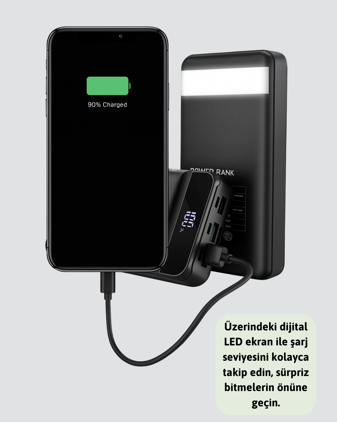 Profesyonel 50.000 mAh Powerbank – Aynı Anda Birden Fazla Cihaz Şarj Eden, Dayanıklı ve Güvenli Taşınabilir Şarj Cihazı